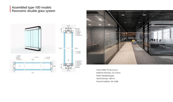 Un bon prix. Top Supported Modern Aesthetics Office Glass Partition Wall with Space Optimization en ligne