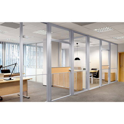 Partitions de bureau insonorisées à l'intérieur, vitrées simples avec volet