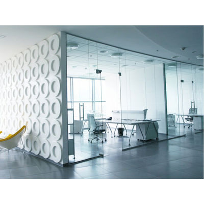Salle de réunion / salle de réunion Partie en verre à cadre en aluminium insonorisée