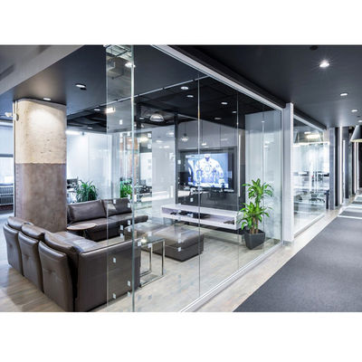 Installation modulaire et pré-assemblée 100 mm mur de séparation en verre insonorisé pour un environnement de travail productif