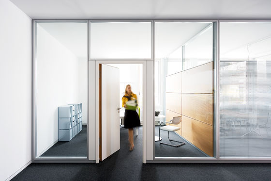 Écran de séparation cadre en aluminium mur de séparation en verre pour salle multifonction