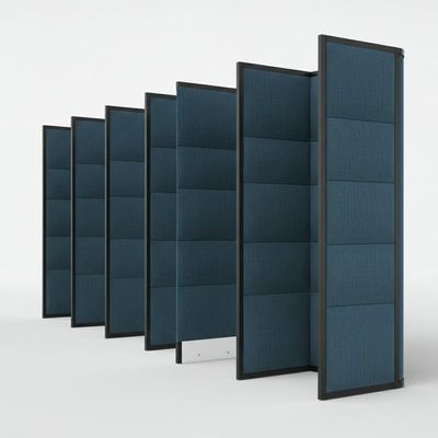 Murs de cloisons de bureaux insonorisés mobiles personnalisés avec finition en tissu