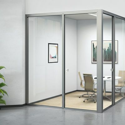 Cadre en aluminium, double vitrage, mur de séparation en verre pour bureau, salle de réunion