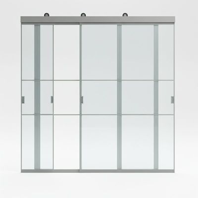 Parement vitré portable à double vitrage à trempage coulissant pour chambre