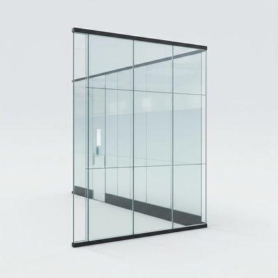 Murs de séparation en verre de bureau à double vitrage démontables