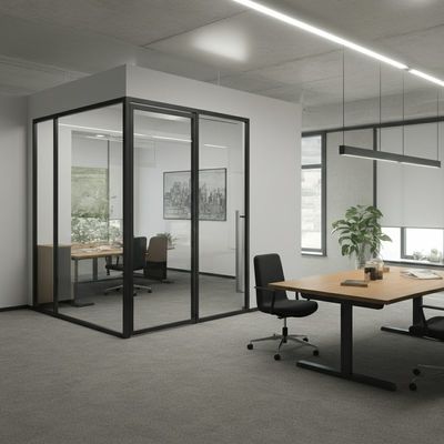 Un bon prix. Profil d'aluminium avec systèmes de cloisons en verre double vitré pour bureaux en ligne