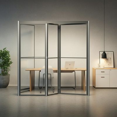 Tracé en aluminium bureau panoramique vitraux cloisons murales pour le pliage mobile