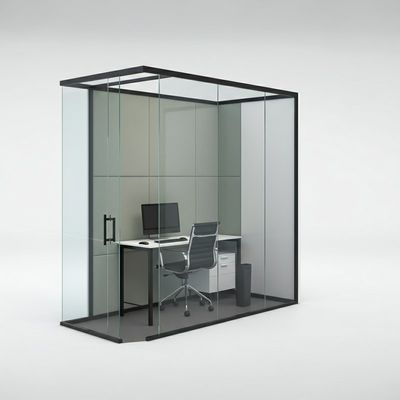 Mur de séparation en verre de bureau de 100 mm élégant et durable pour les lieux de travail modernes