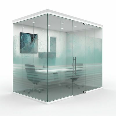 Parement en verre sans cadre avec verre d'art pour le design de bureau moderne
