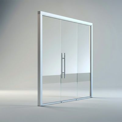 Un bon prix. Cadre en aluminium à vue complète mur de séparation vitré unique pour les bureaux modernes en ligne