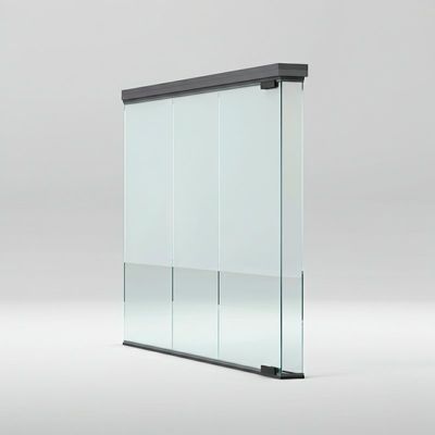 Cadre en aluminium d'épaisseur de 90 mm avec mur de séparation en verre de bureau à double couche fixe